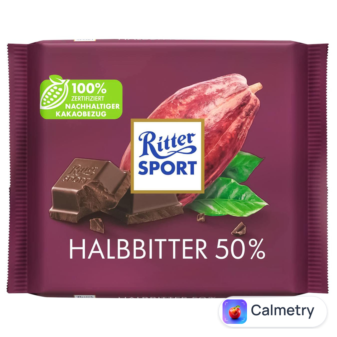 Шоколад чорний Ritter Sport 50% 100г — фото продукту