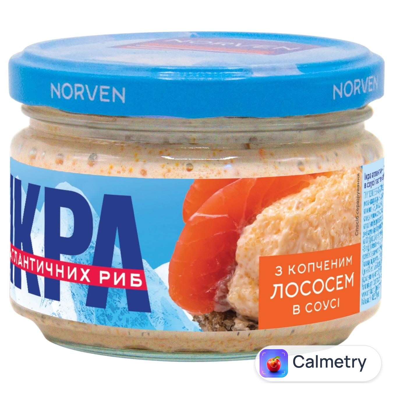 Ікра Norven атлантичних риб в білому соусі з копченим лососем 160г — фото продукту