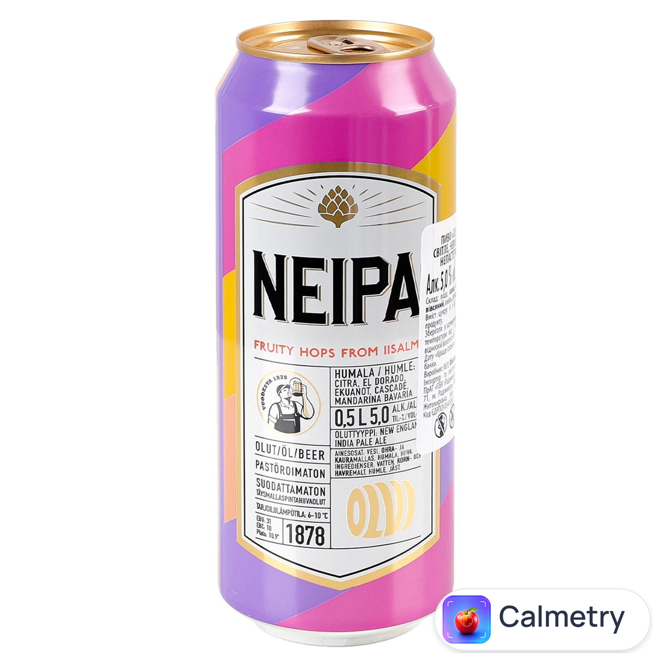 Пиво Olvi NEIPA світле нефільтроване 5% 0,5л — фото продукту