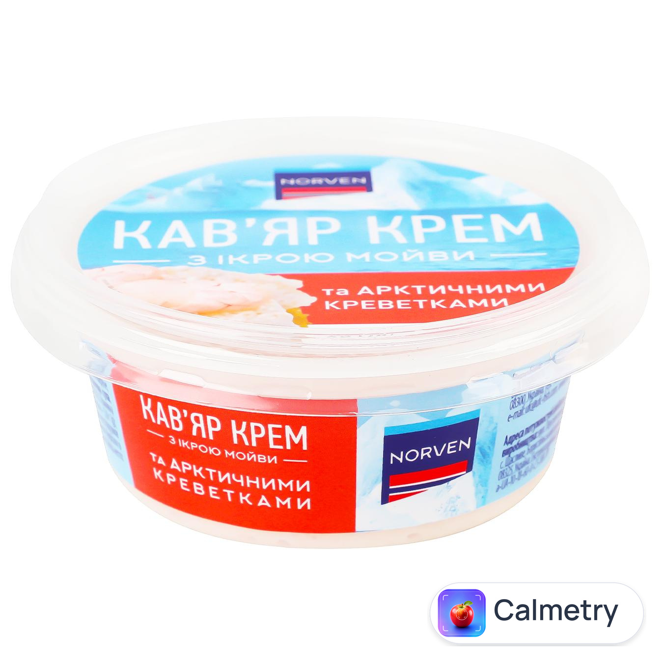 Крем кав'яр Norven з ікрою мойви та арктичними креветками 95г
