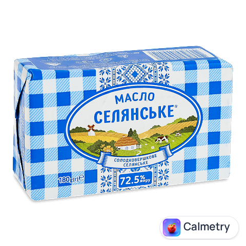Масло «Селянське» солодковершкове селянське 72,5%, 180г