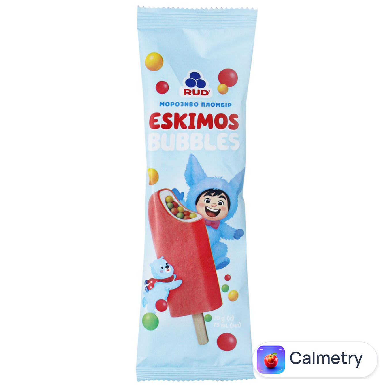 Морозиво Рудь Ескімос Bubbles 70г — фото продукту