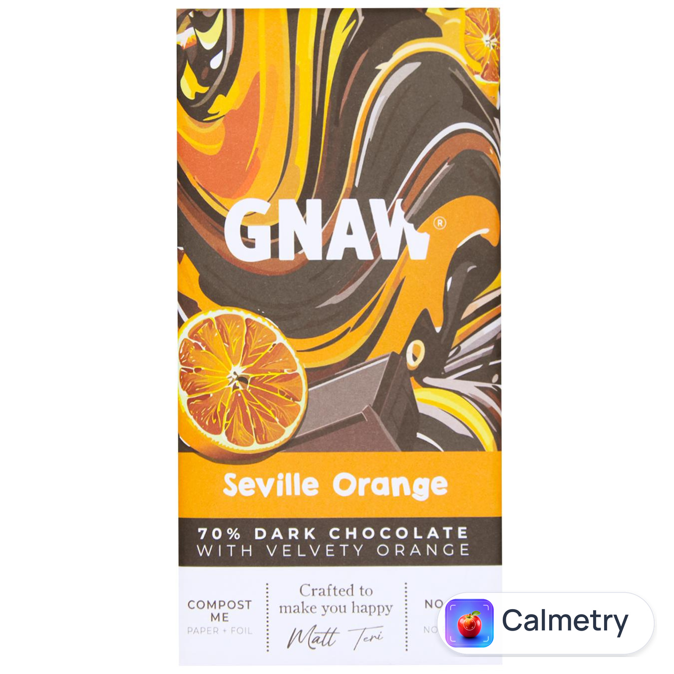 Шоколад чорний Gnaw з севільським апельсином 70% 80г