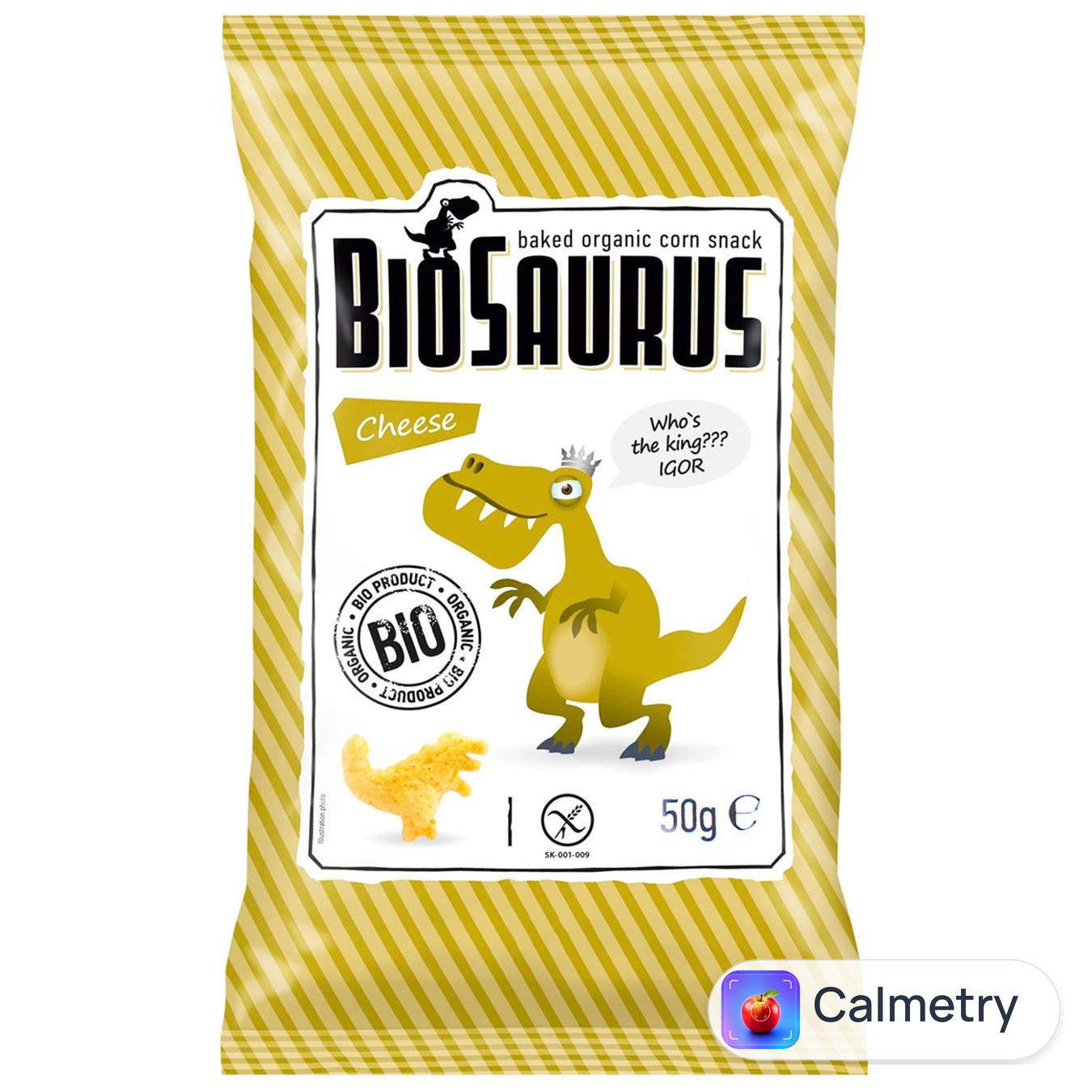 Снеки кукурудзяні Biosaurus з сиром органiчнi 50г