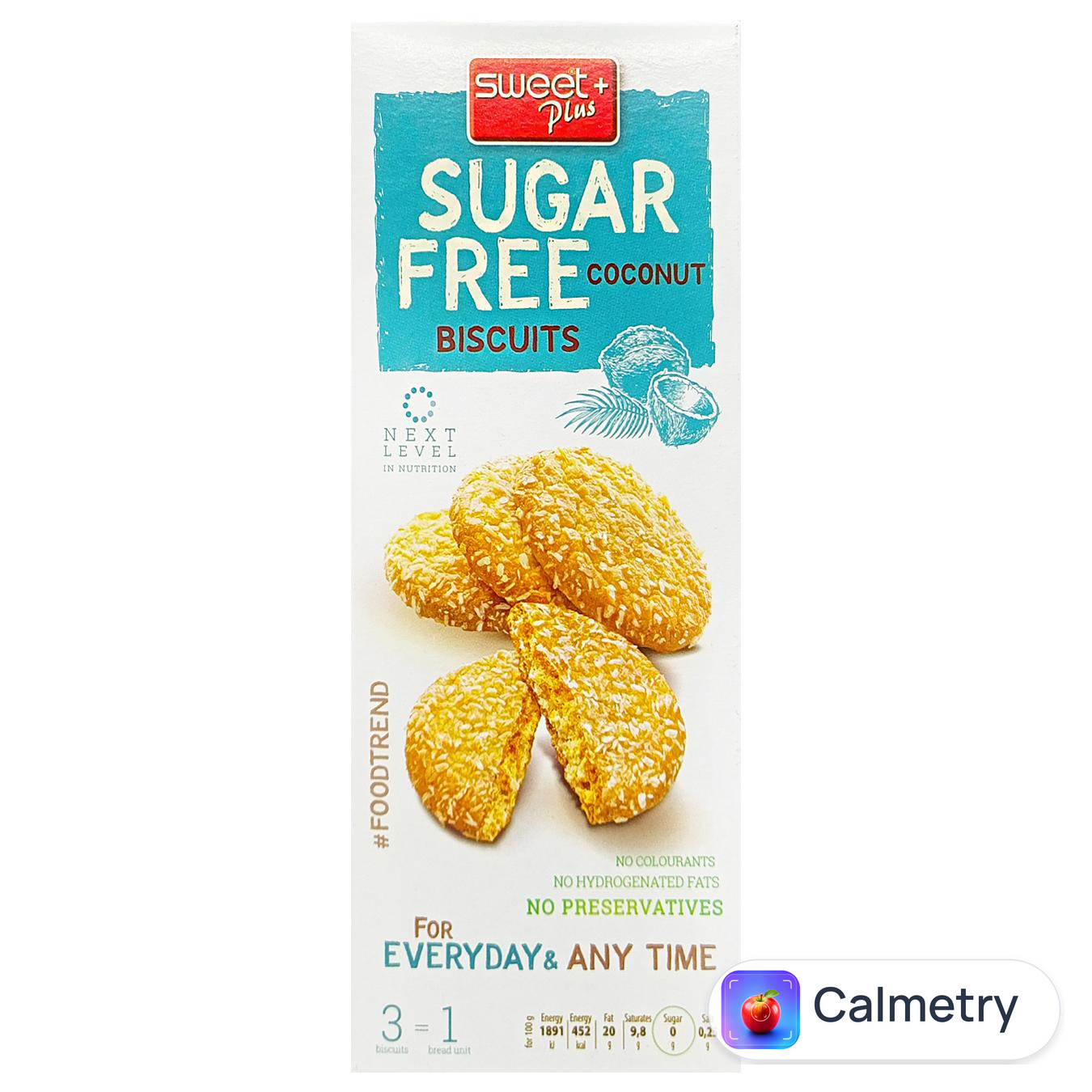 Печиво Sweet Plus з кокосом без цукру 100г