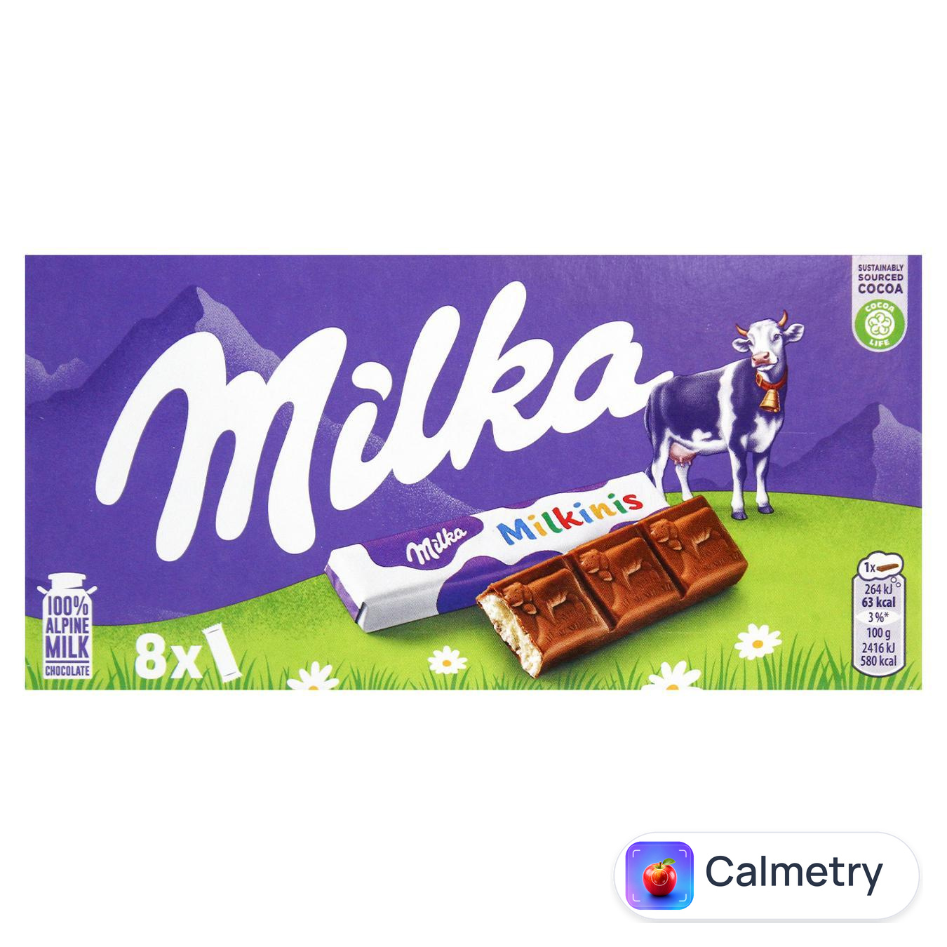 Шоколад молочний Milka Milkinis з молочною начинкою 87,5г