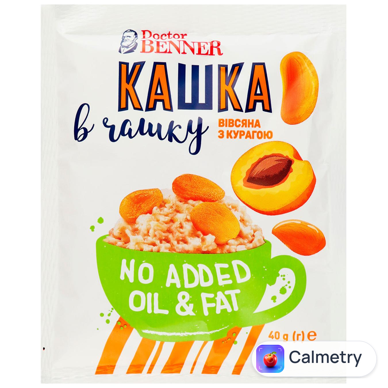 Каша Doctor Benner Кашка в чашку вівсяна з курагою 40г