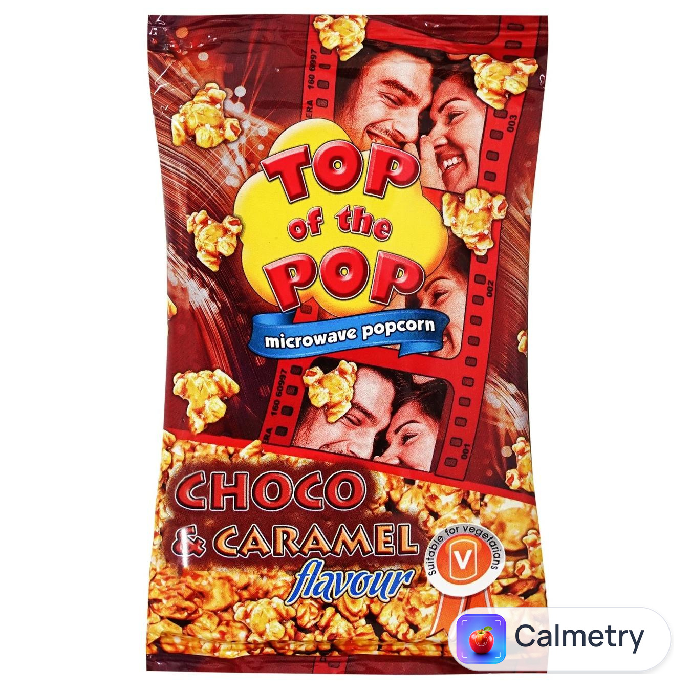 Попкорн Top of Pop зі смаком шоколаду і карамелі для мікрохвильової печі 100г — фото продукту