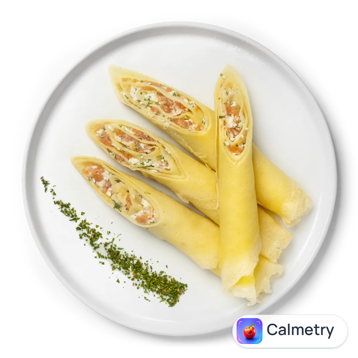 Млинці з крем-сиром та сьомгою
