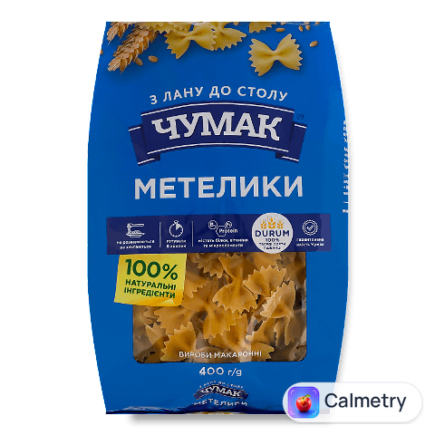 Вироби макаронні «Чумак» «Метелики», 400г