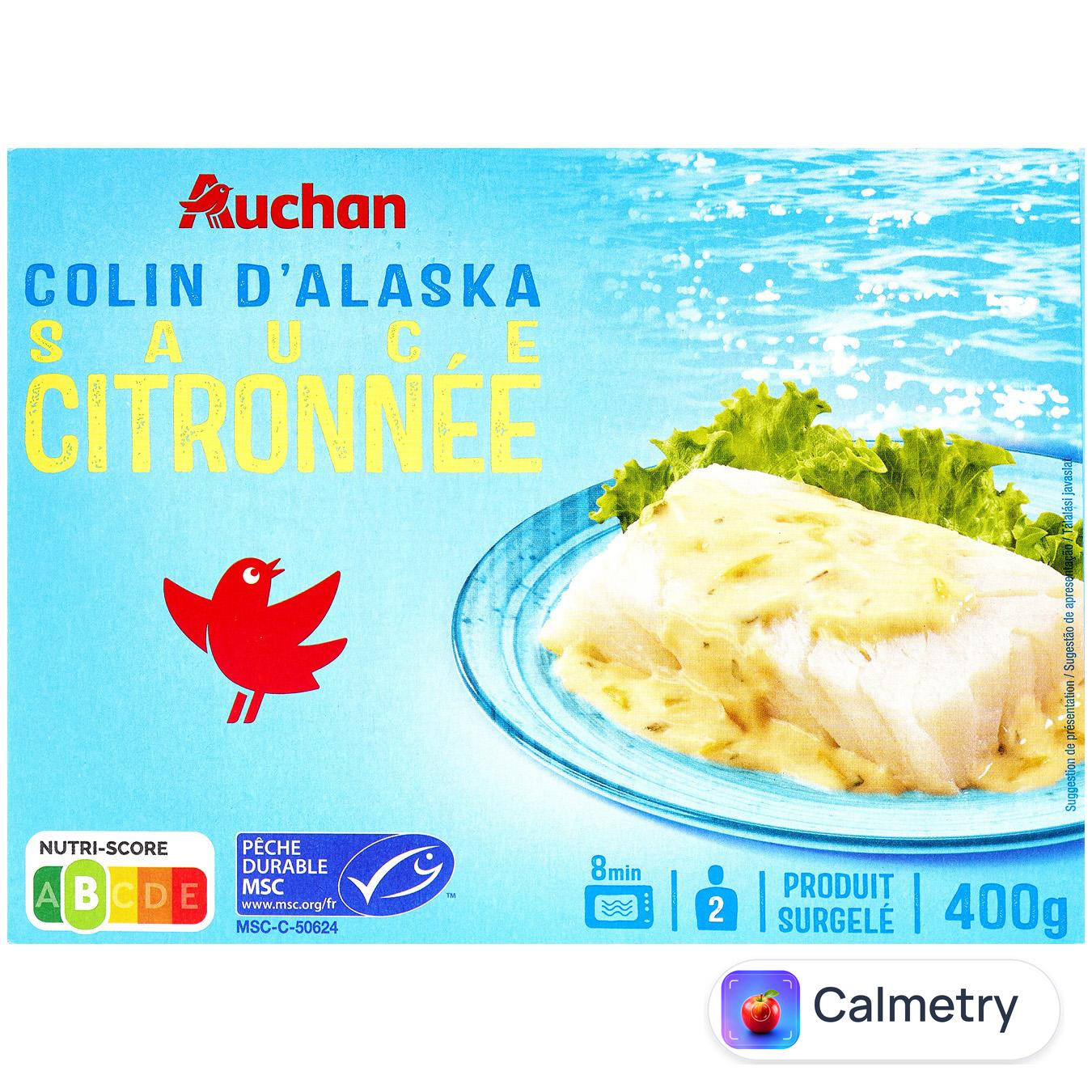 Риба Auchan у вершково-лимонному соусі заморожена 400г