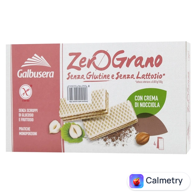 Вафлі Zerograno з горіховим кремом без глютену Galbusera