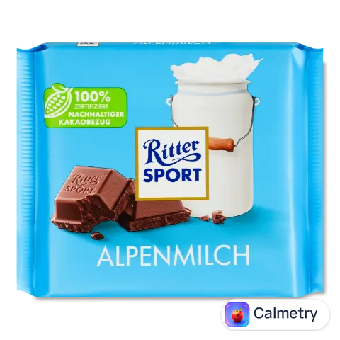 Шоколад Ritter Sport молочний з альпійським молоком