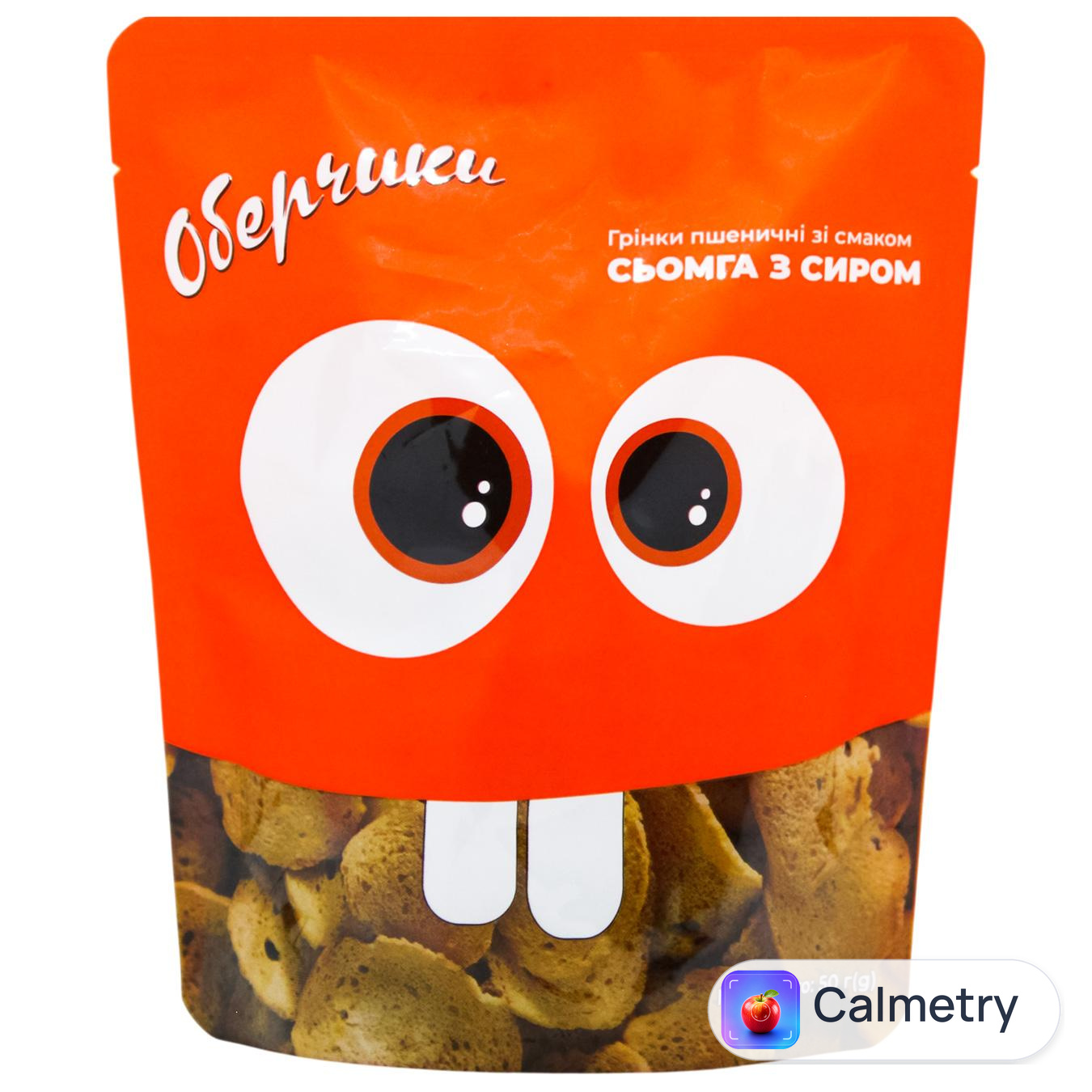 Грінки Оберчики зі смаком сьомги та сиру 50г