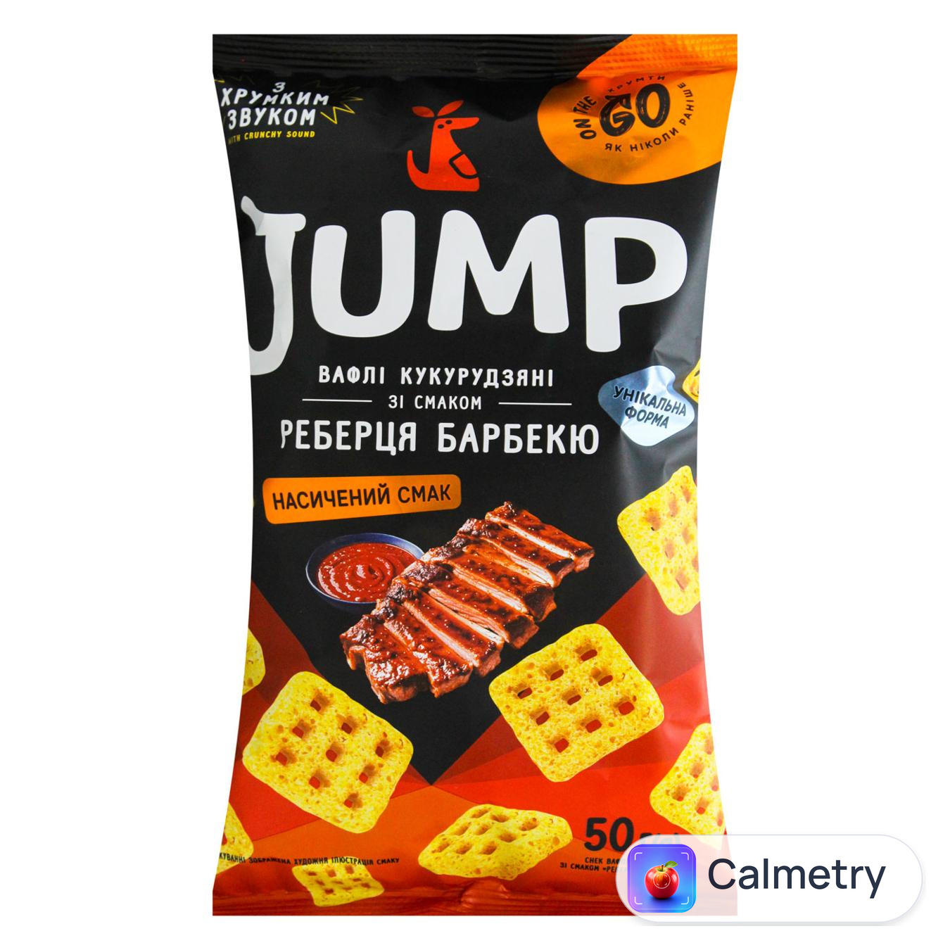 Снек Jump вафлі кукурудзяні зі смаком реберця барбекю 50г