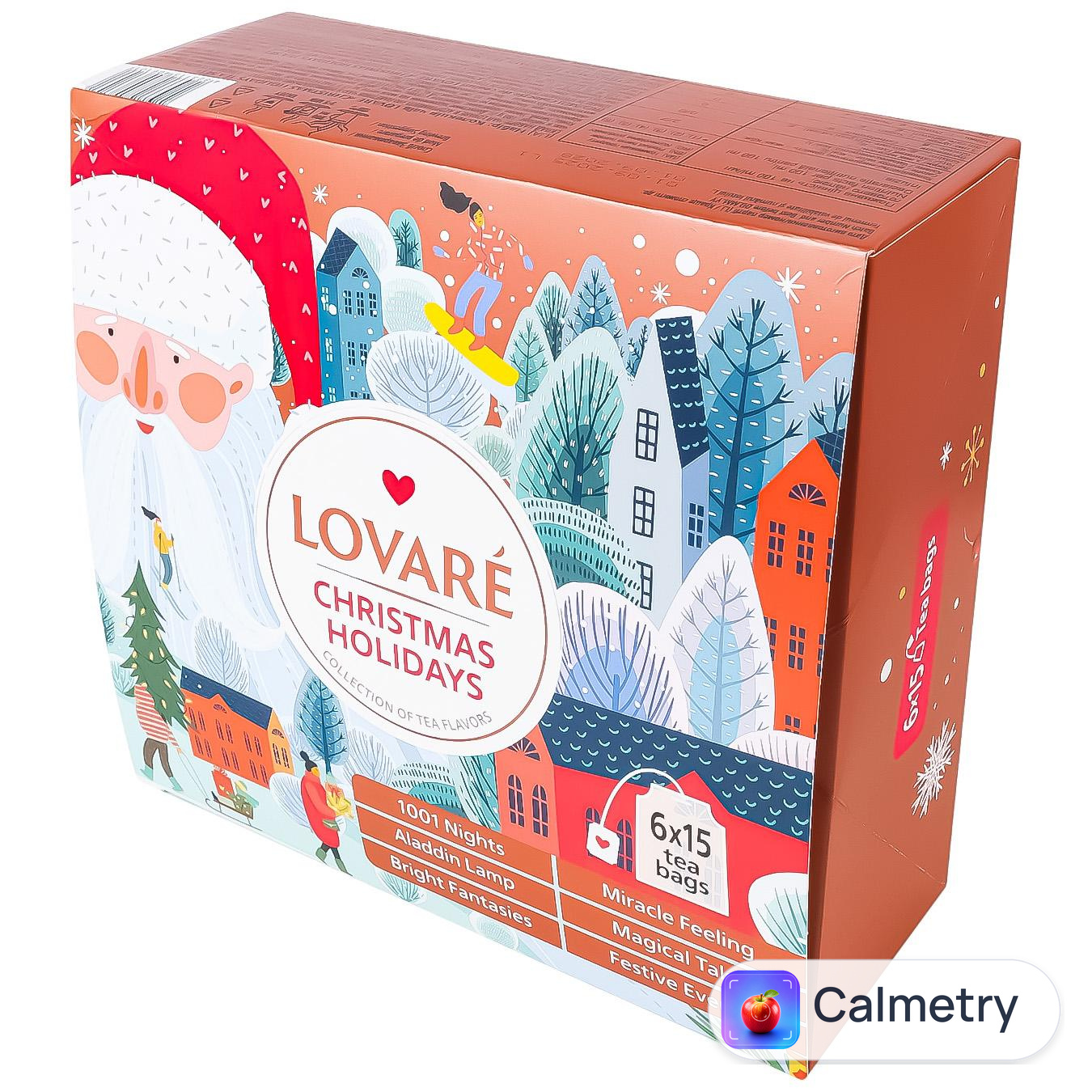 Колекція чаїв Lovare Christmas Holidays 6 видів х 15шт