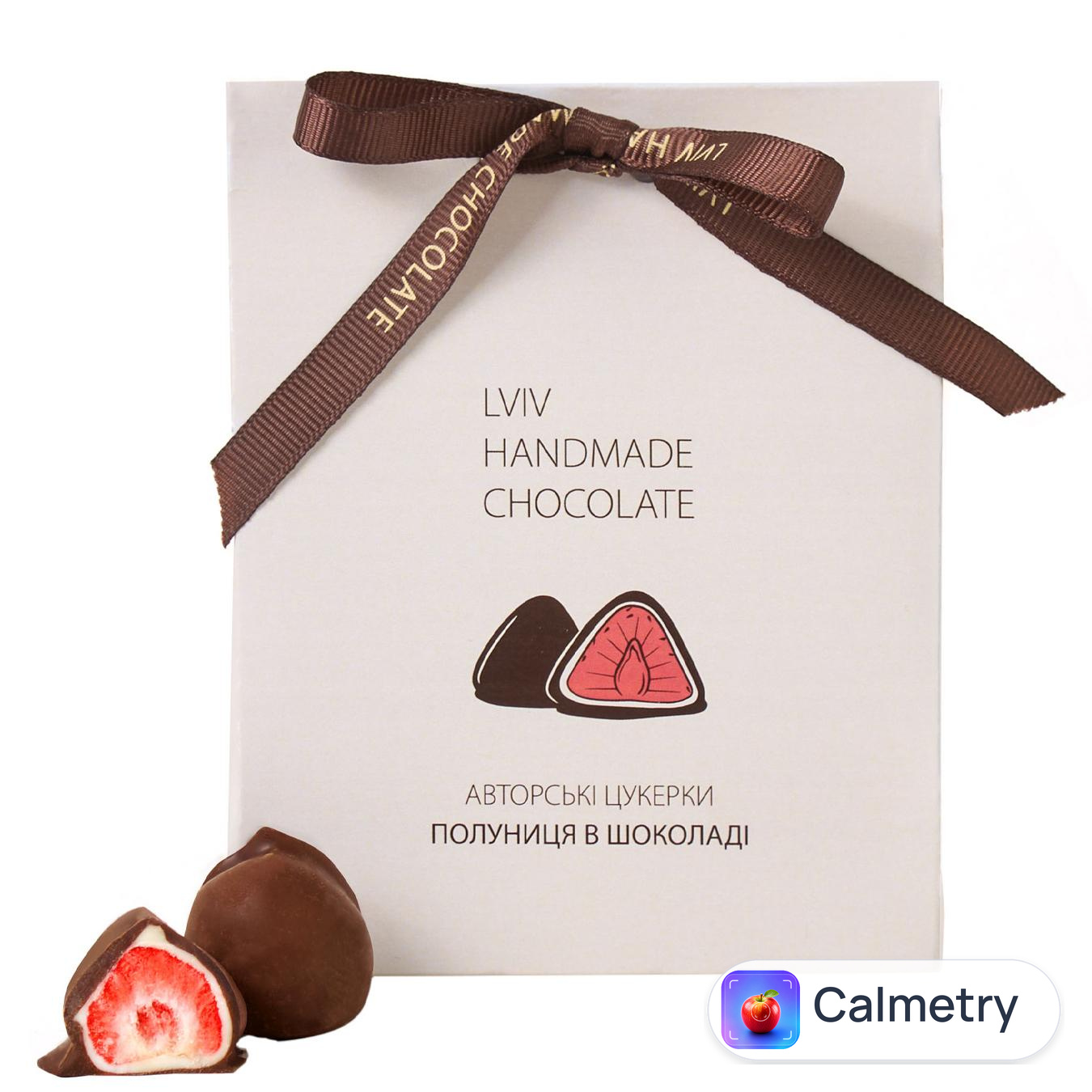 Набір цукерок Lviv Handmade Chocolate Полуниця в шоколаді 100г