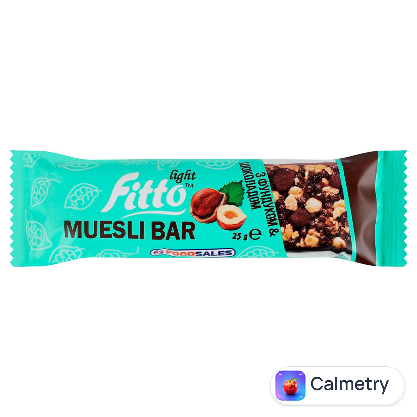 Батончик зерновий Fitto Light мюслі з фундуком та шоколадом 25г