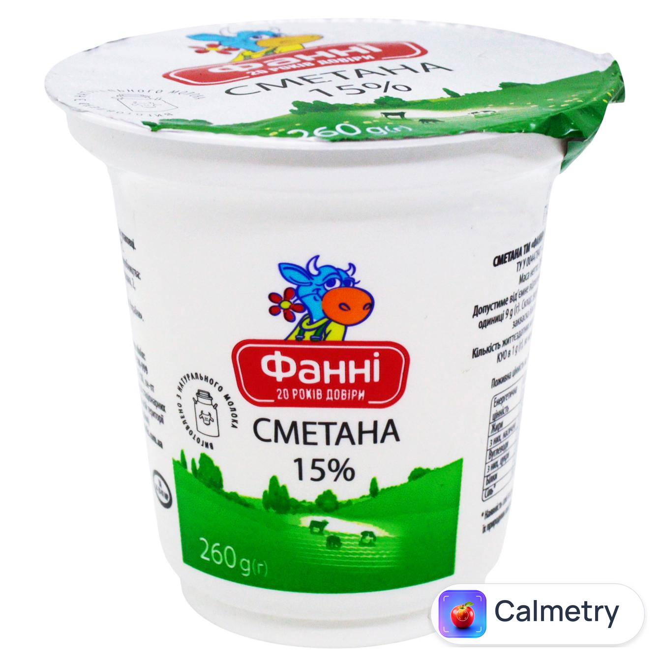 Сметана Фанні 15% 260г