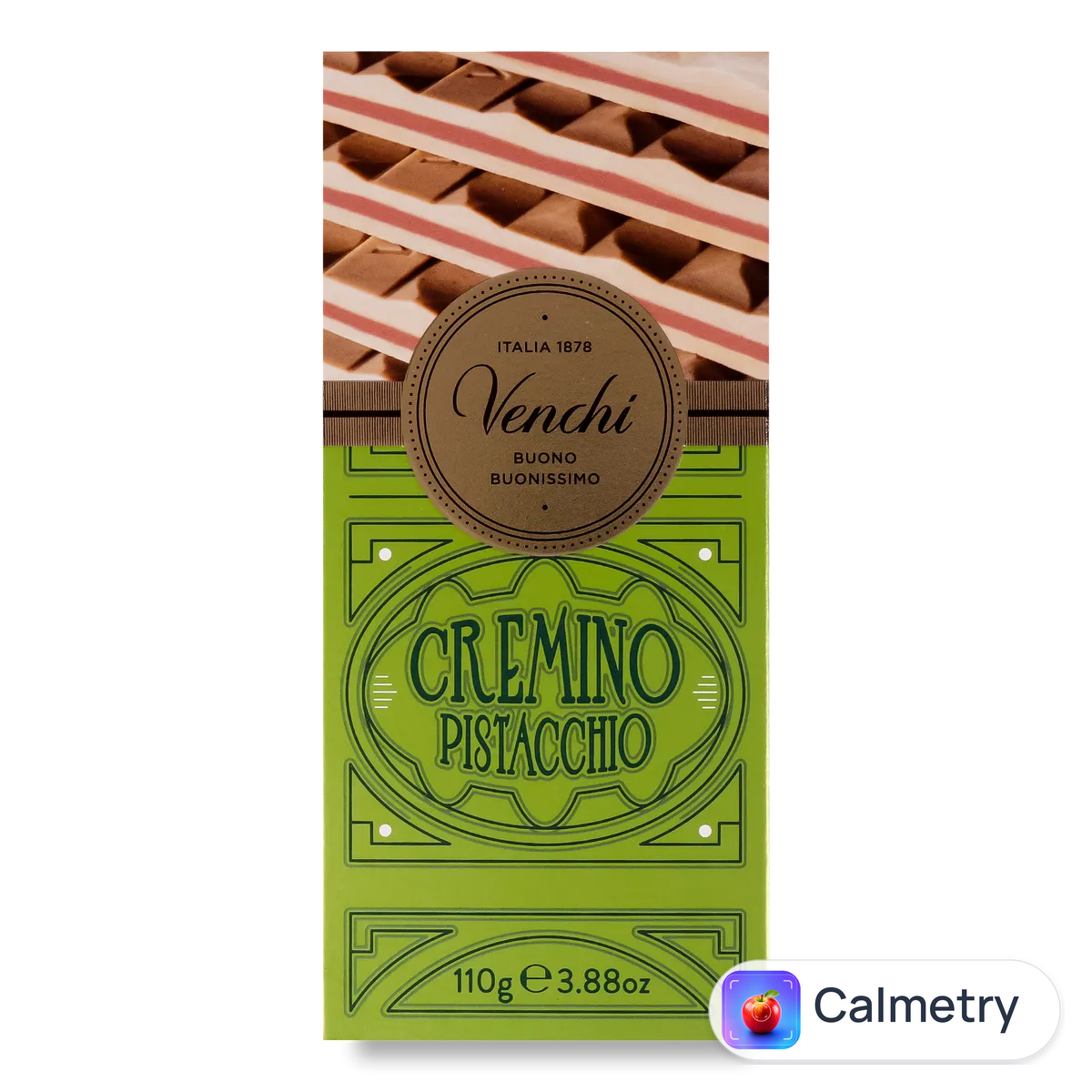 Шоколад молочний Venchi Cremino з фісташковою пастою 110г