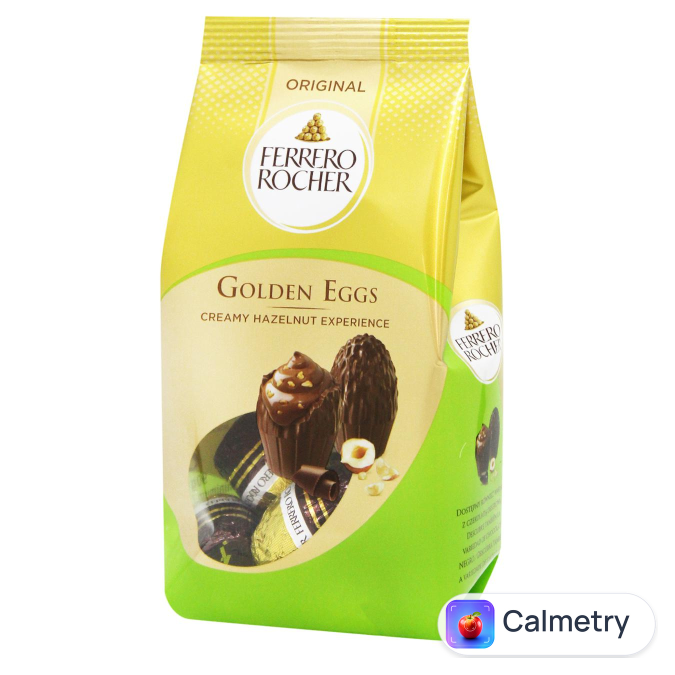 Цукерки Ferrero Rocher Golden Eggs молочний шоколад з какао та фундуком 90г