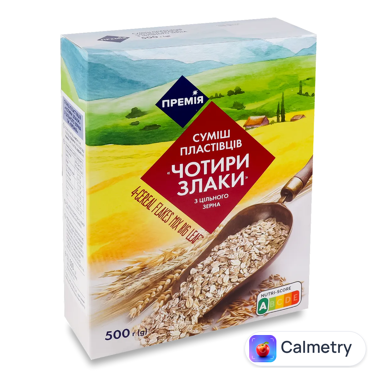 Суміш пластівців «Премія»® «4 злаки» цільні зерна 500г