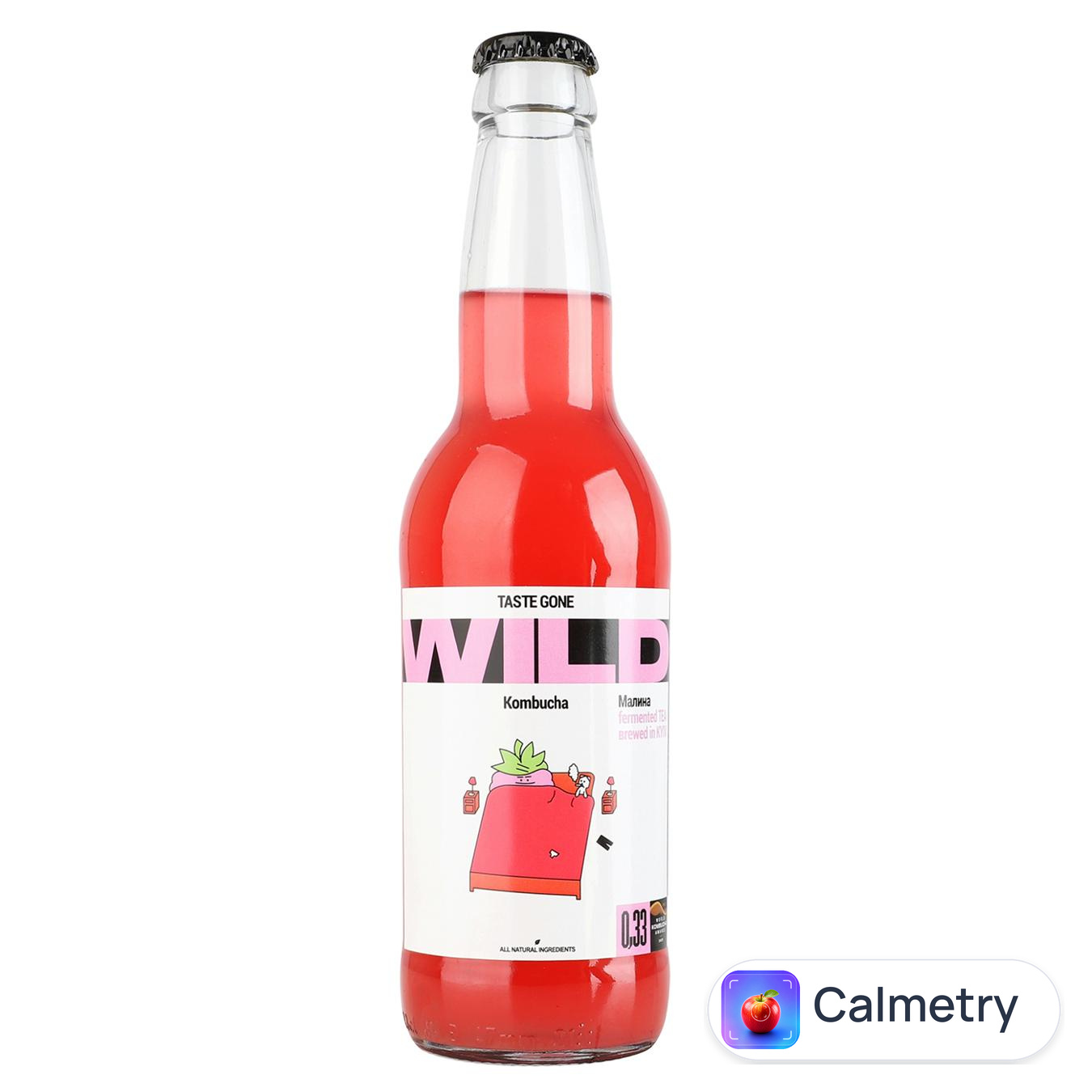 Комбуча Wild Kombucha Малина 0,33л — фото продукту