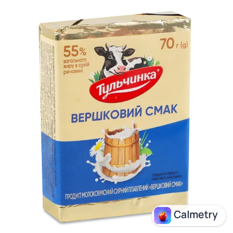 Продукт сирний плавлений «Тульчинка» «Вершковий смак» 55%