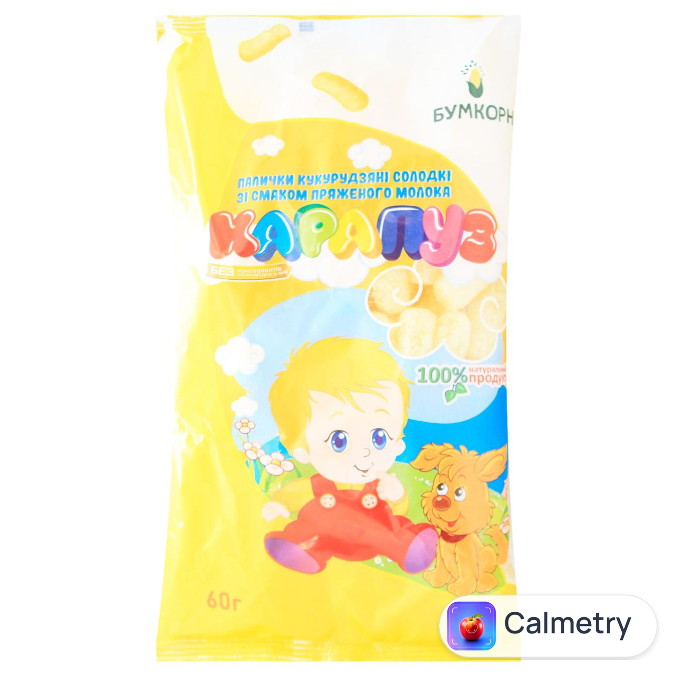 Палички кукурудзяні Бумкорн Карапуз пряжене молоко 60г
