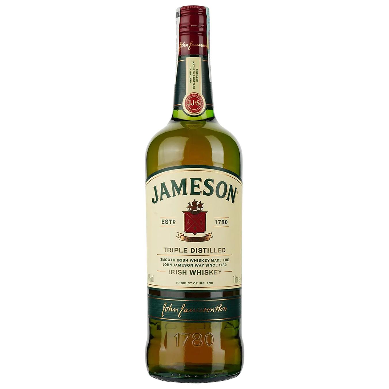 Віскі Jameson Triple Distilled Irish 40% 1л — фото продукту