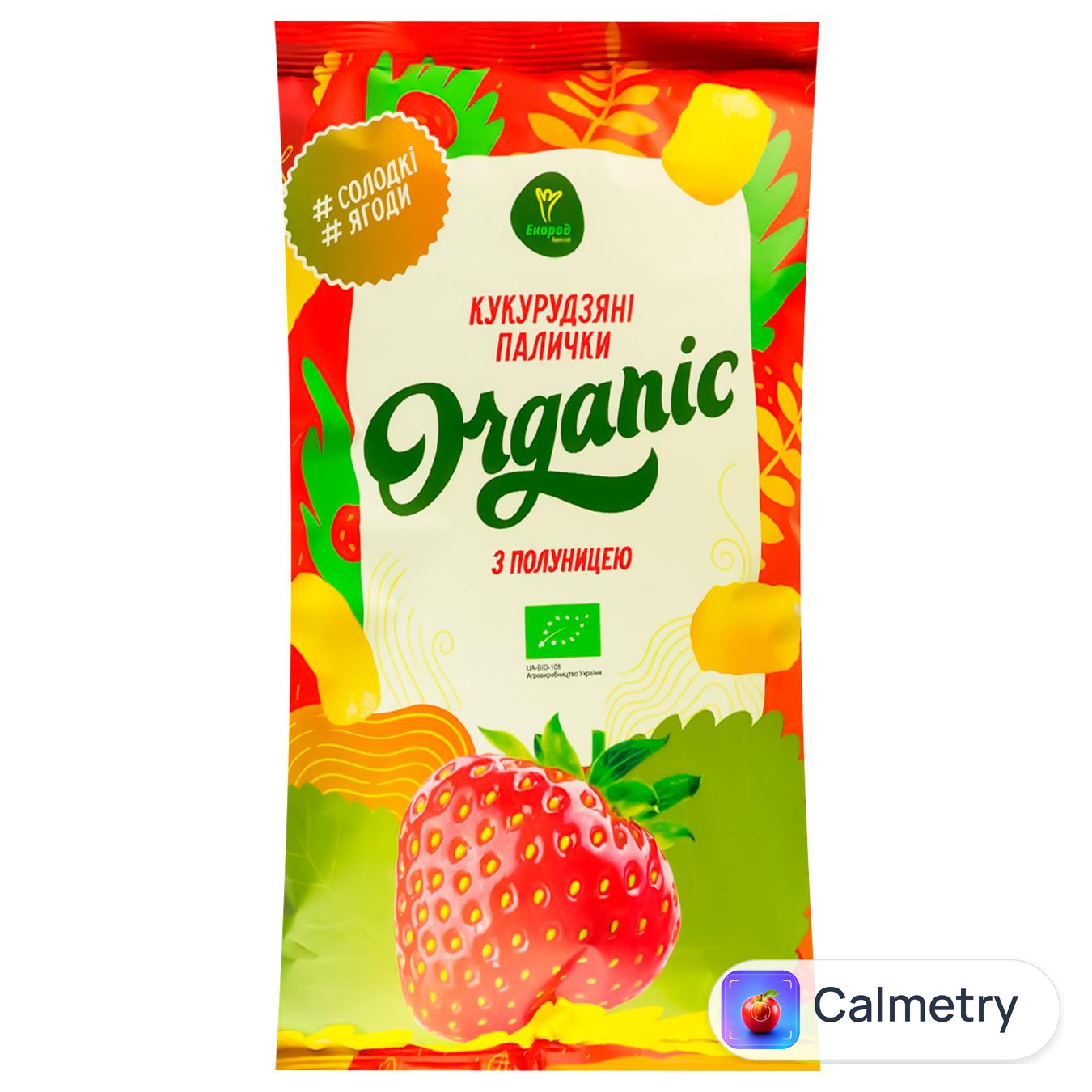 Палички кукурудзяні Екород Organic з полуницею 70г