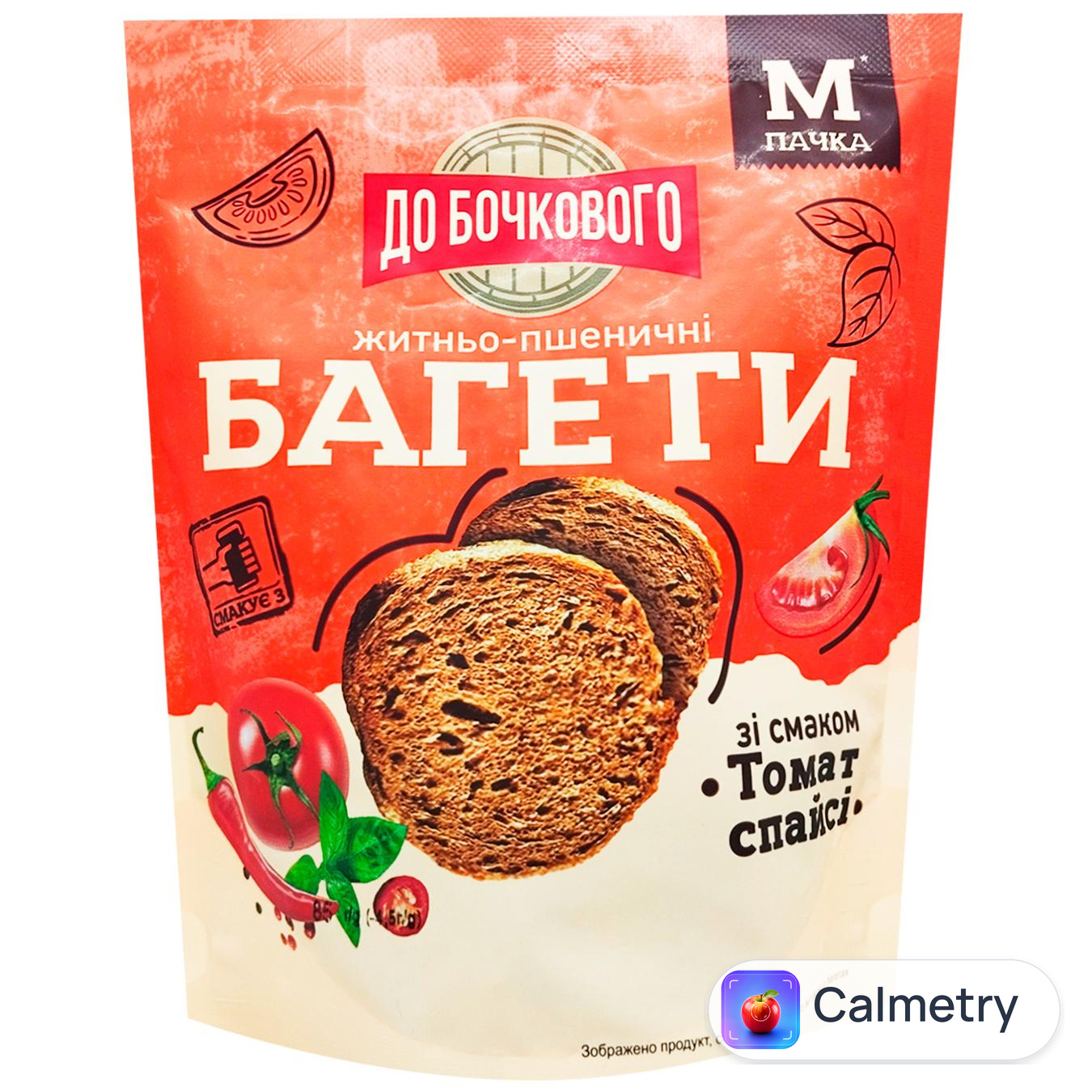 Сухарики До Бочкового Багети житньо-пшеничні зі смаком Томат cпайсі 85г