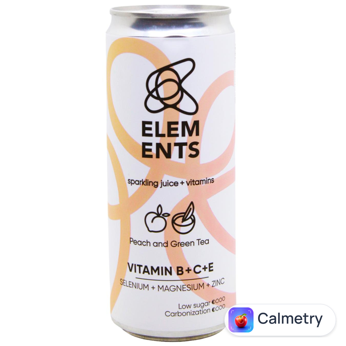Напій газований Elements зі смаком персика та зеленого чаю 0,33л