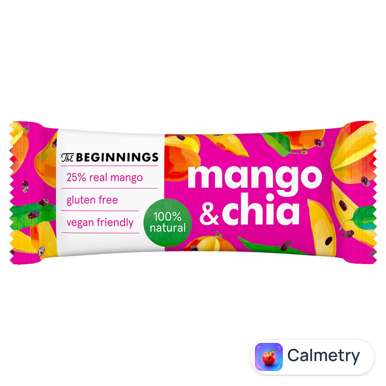 Батончик The Beginnings фруктовий з манго та чіа 40г — фото продукту