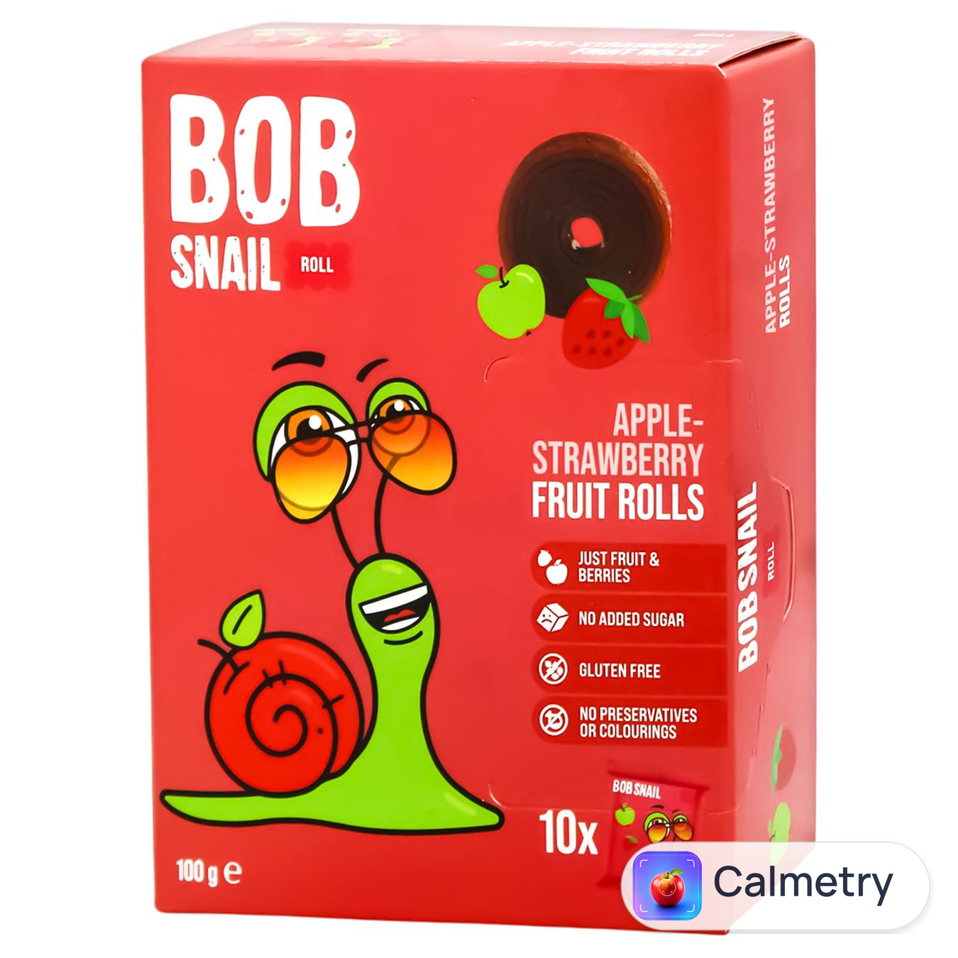 Цукерки Bob Snail яблуко-полуниця 100г