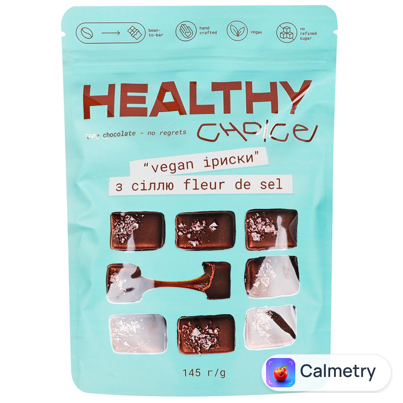 Цукерки Healthy Choice Іриски з сіллю fleur de sel 145г