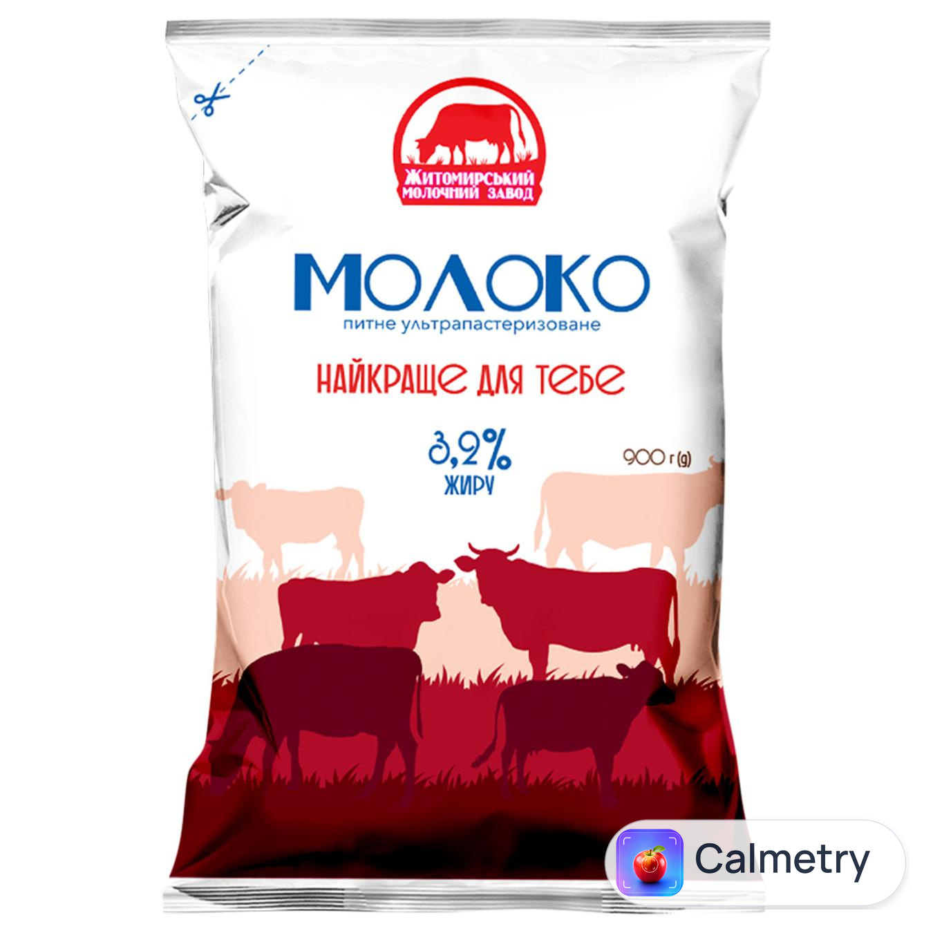 Молоко Житомирський Молочний Завод ультрапастеризоване 3,2% 900г