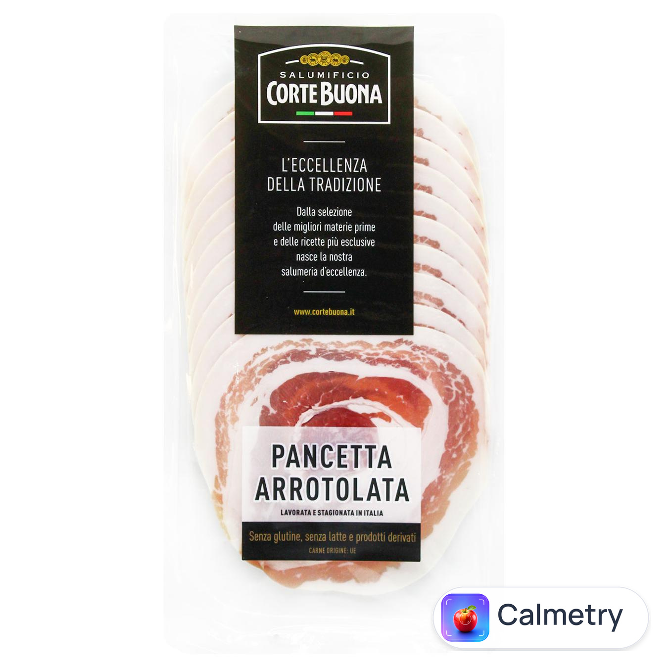 Бекон Corte Buona Pancetta Arrotolata варено-копчений нарізка 100г