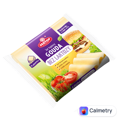 Сир плавлений Sertop Гауда безлактозний слайс 40%, 130г