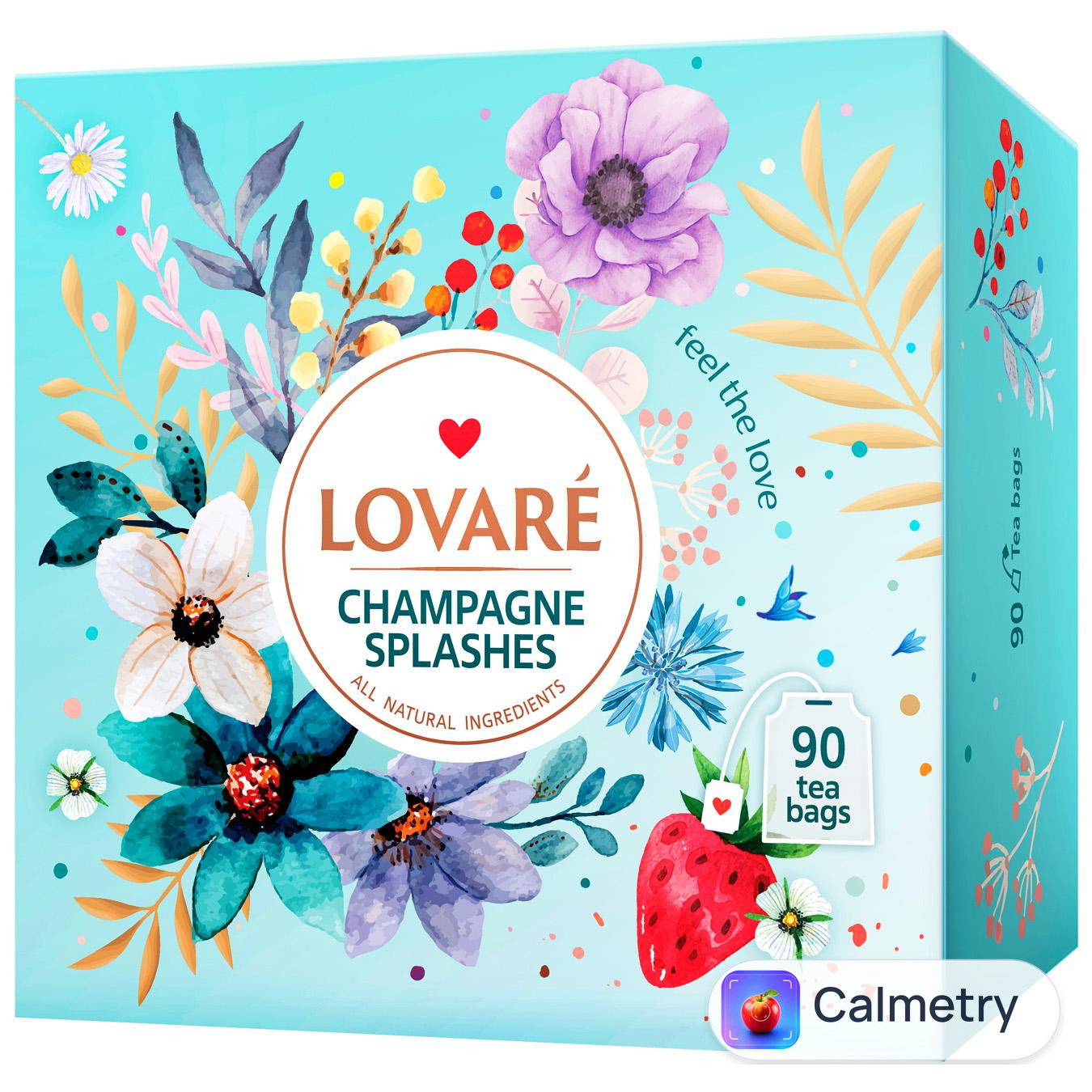 Чай чорний та зелений Lovare Бризки шампанського 2г*90шт — фото продукту