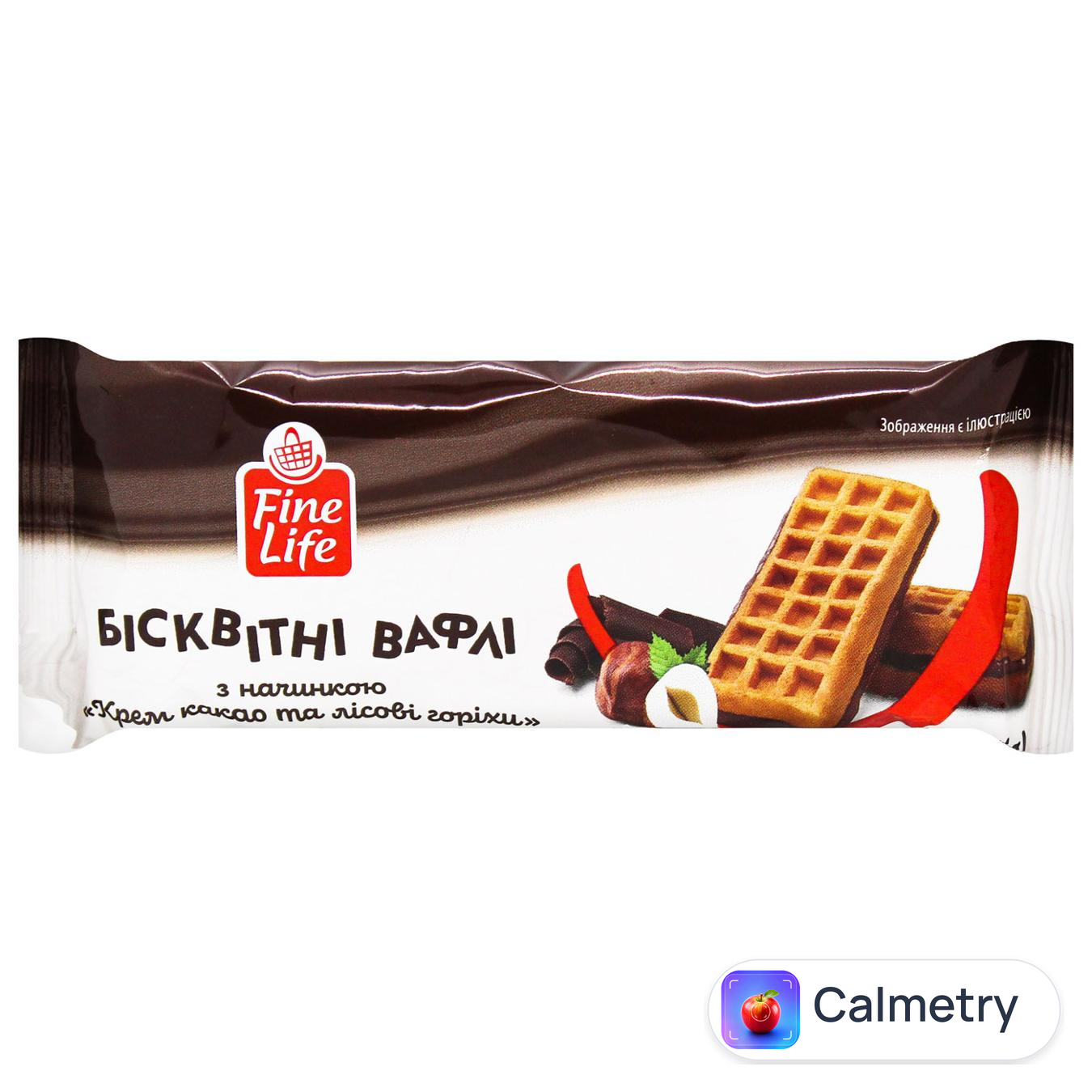 Вафлі Fine Life бісквітні Крем какао та лісові горіхи 50г