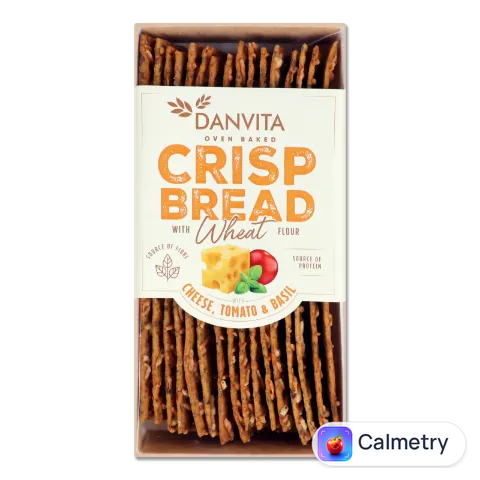 Хлібці Danvita хрусткі з сиром, сушеними томатами і базиліком