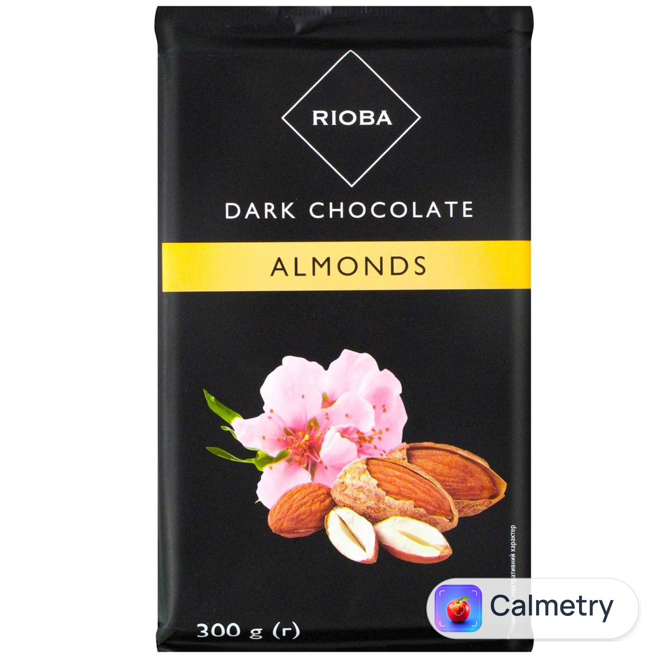 Шоколад чорний Rioba з мигдалем 300г