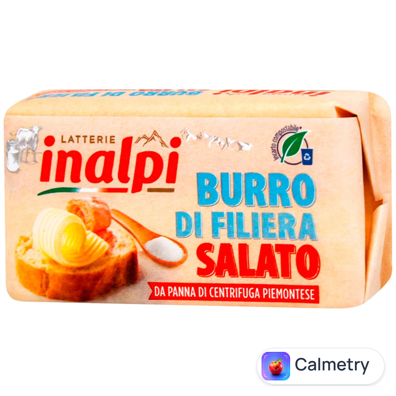 Масло Inalpi вершкове солоне 82% 125г