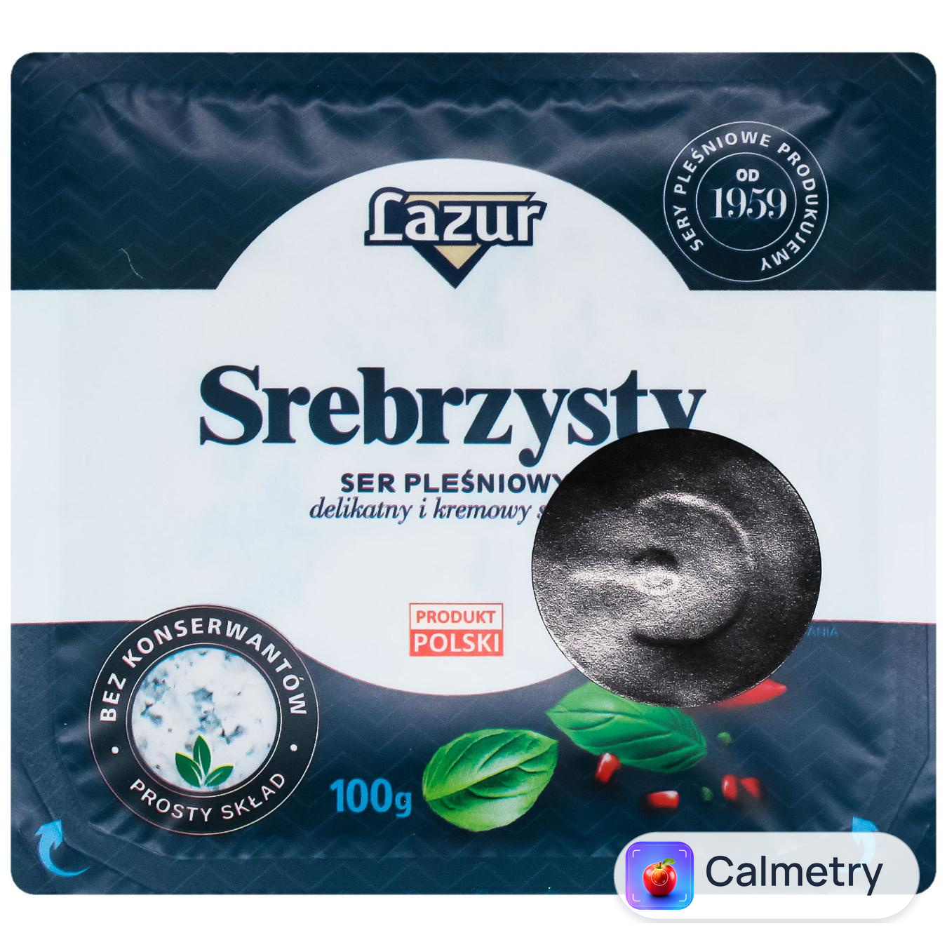 Сир Lazur Сріблястий з пліснявою 50% 100г