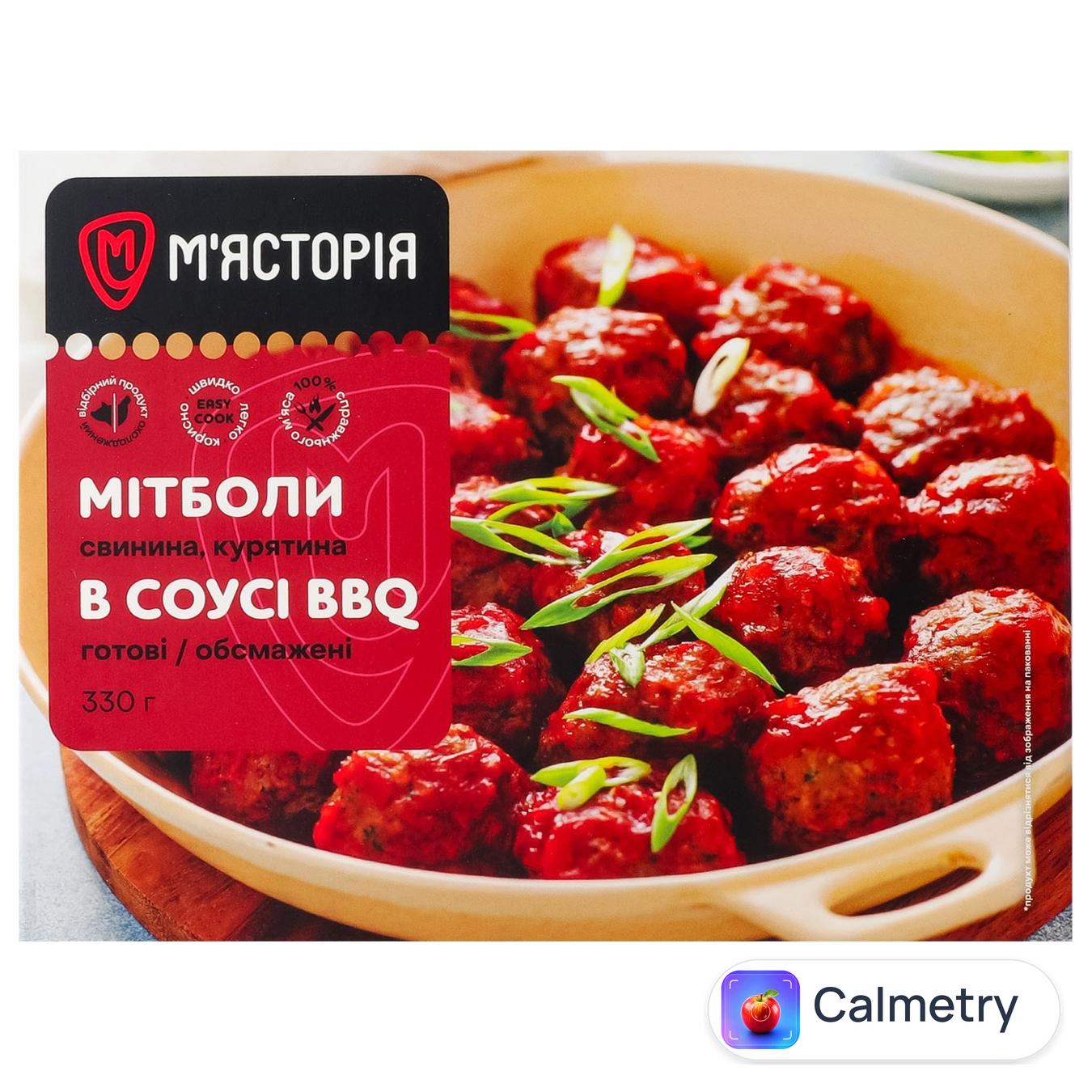 Мітболи М'ясторія в соусі BBQ готові обсмажені 330г