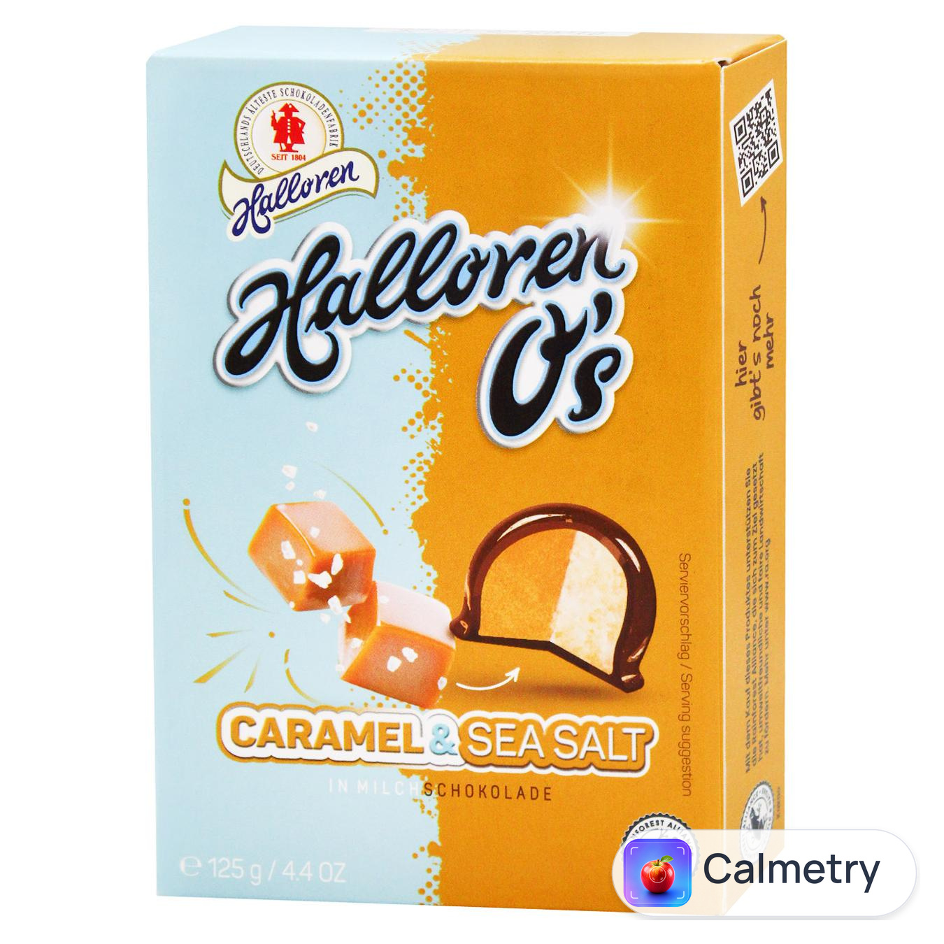 Цукерки Halloren O's Caramel & Sea Salt у молочному шоколаді 125г