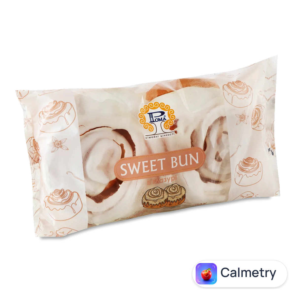 Булочка Рома Sweet Bun зі смаком білого шоколаду в глазурі 160г