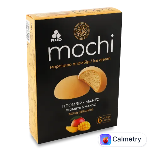 Морозиво Rud Mochi пломбір манго Рудь