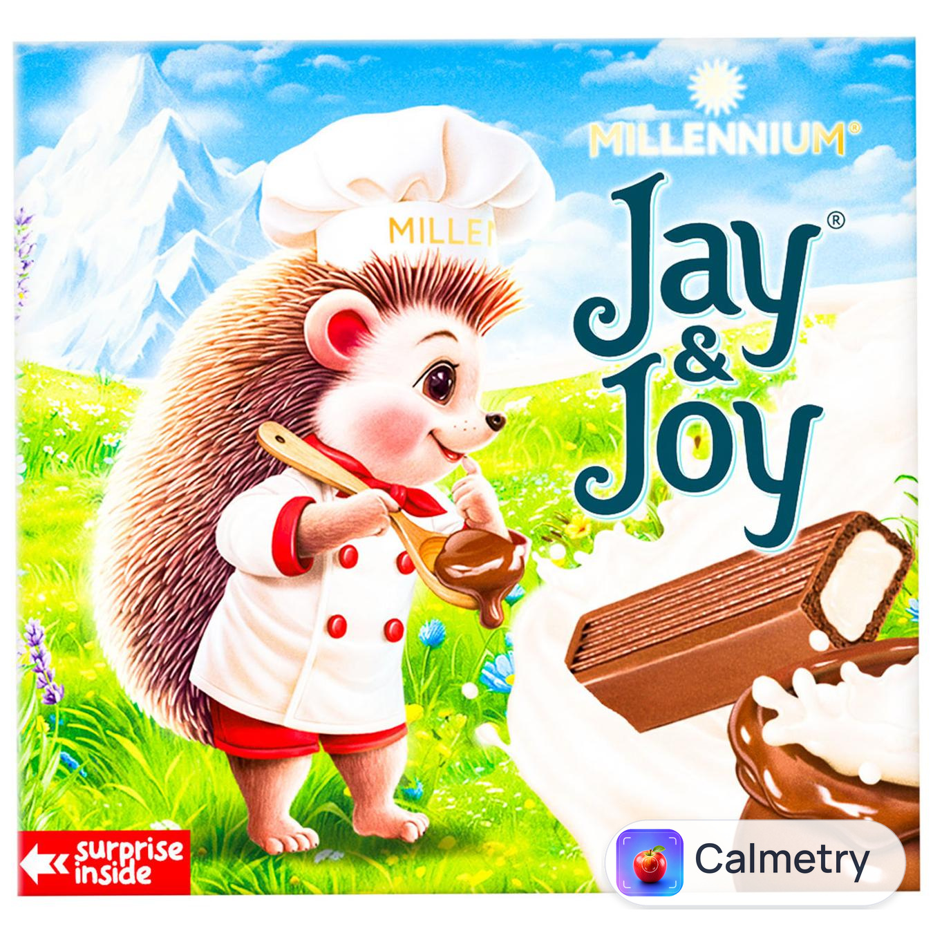 Шоколад молочний Jay&Joy з молочною начинкою 45г — фото продукту